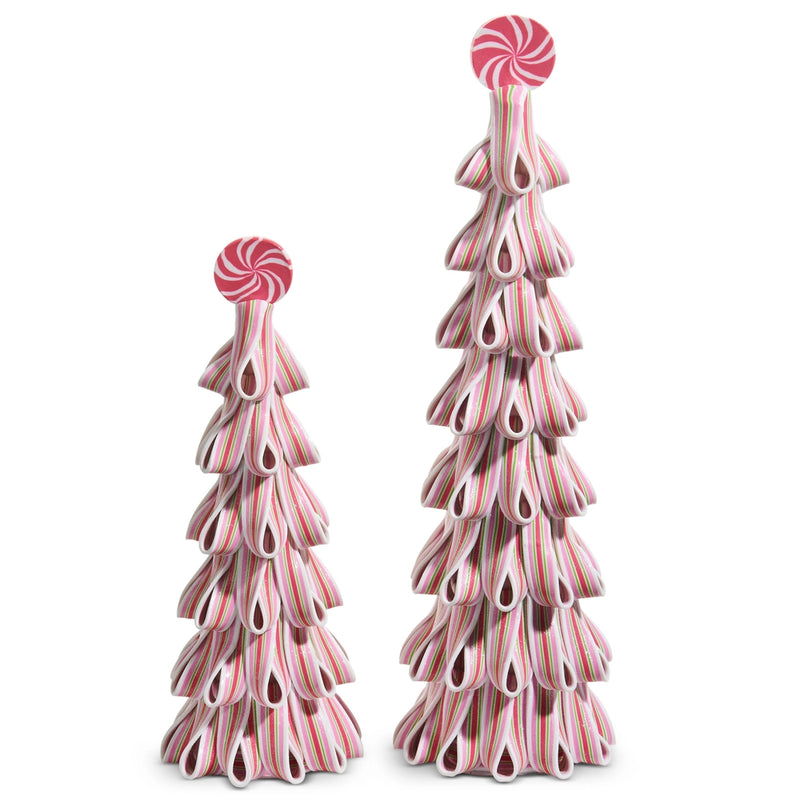 18” pink ribbon trees (set of 2)
