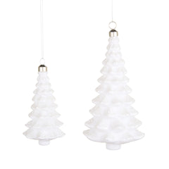 White iridescent tree ornament