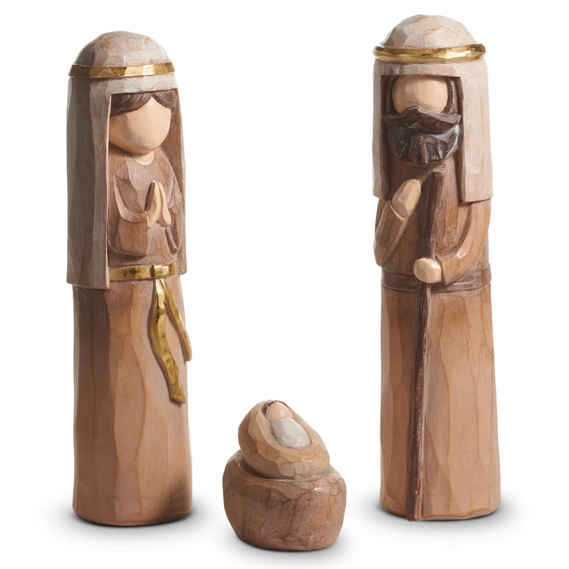 12” carved holy family
