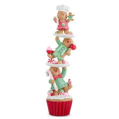15.75” gingerbread man topiary
