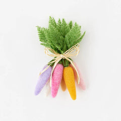 Flocked carrots set of 6