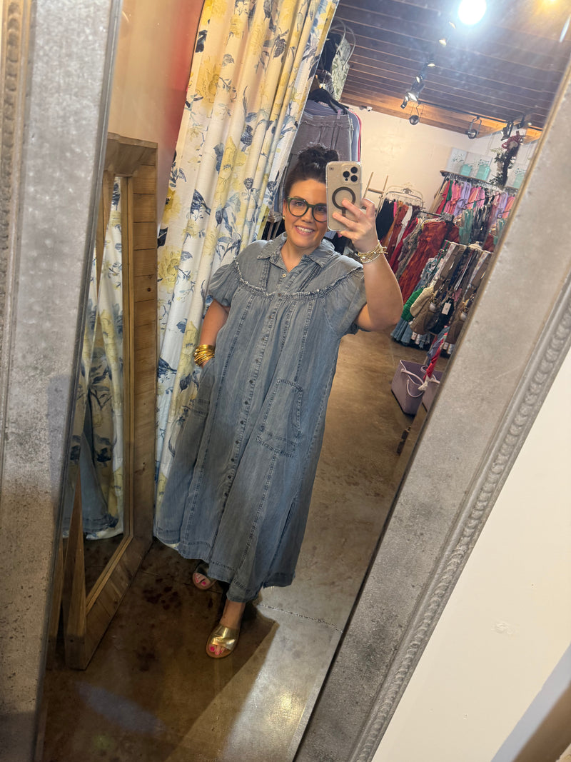 Light denim Maxi Dress