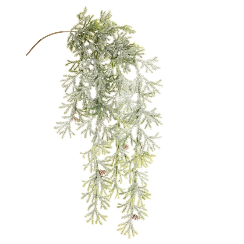 48” Iced Pine hanging branch