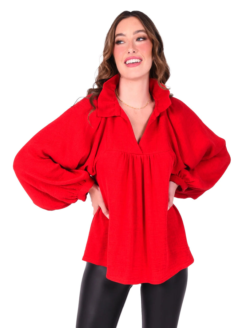 STELLA TOP- CRANBERRY