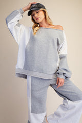 Heather Grey terry knit set