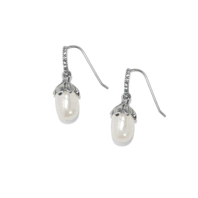 Everbloom Pearl Drop Silver French Wire Earring