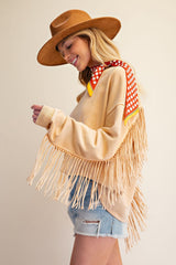 Fringe detail sweater