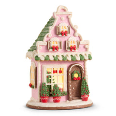 12” lighted gingerbread Victorian house