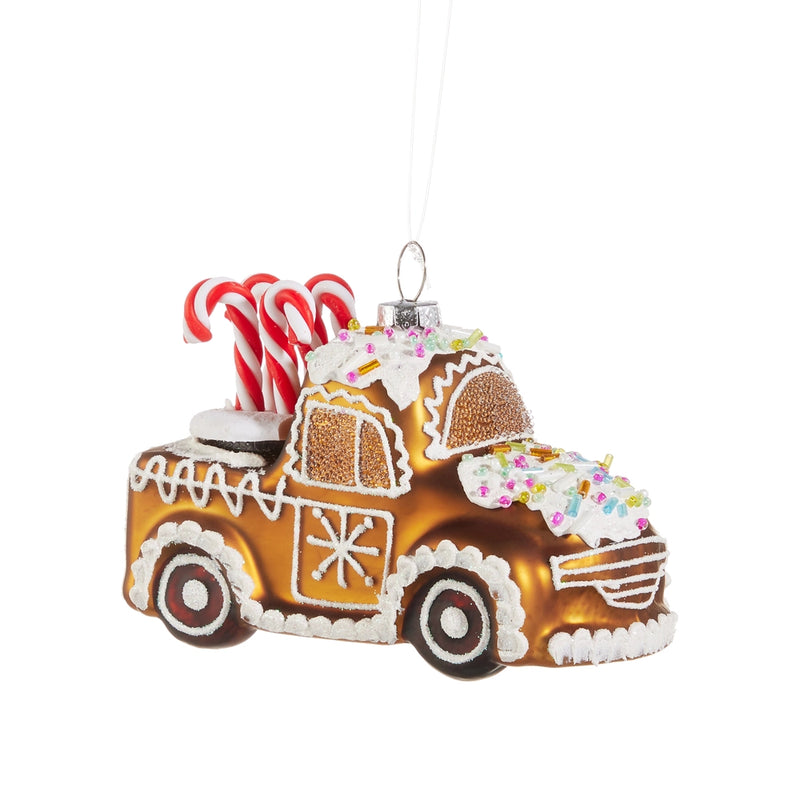 4.5” gingerbread truck ornament