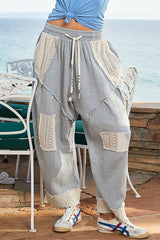 Foggy Blue lace detail bottoms