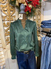 Long Sleeve Suede Top