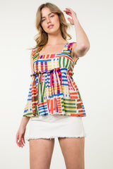 Multi Print tank top