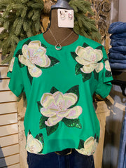 QOS Green Magnolia Tee