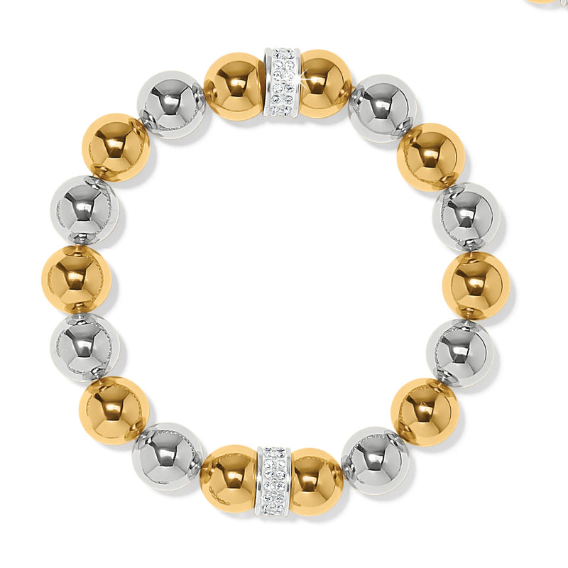 Meridian Stretch bracelet-Silver/gold mix