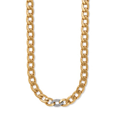 Cleo Pave link gold necklace