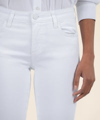 Catharine boyfriend optic white mid-rise Jean