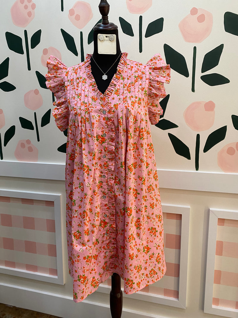 Pink Floral Dress