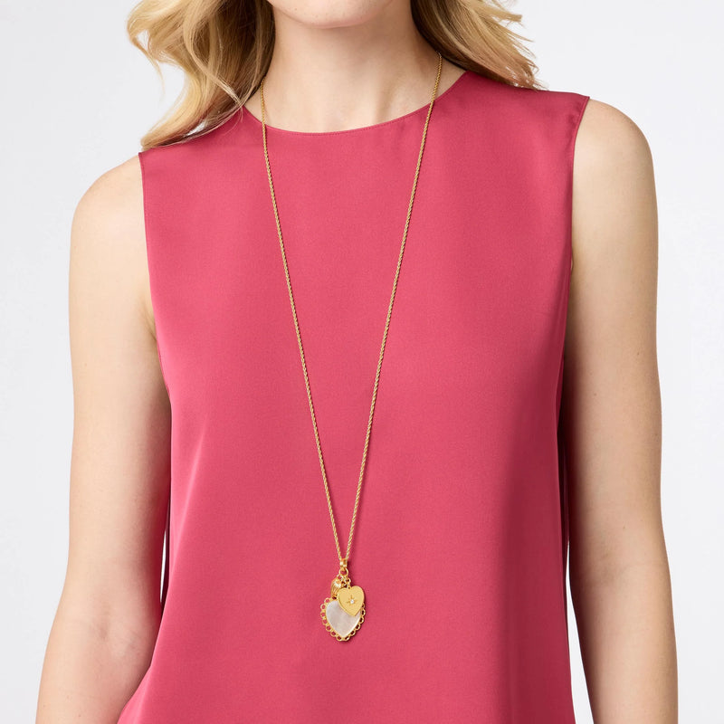 Heart trio charm pendant