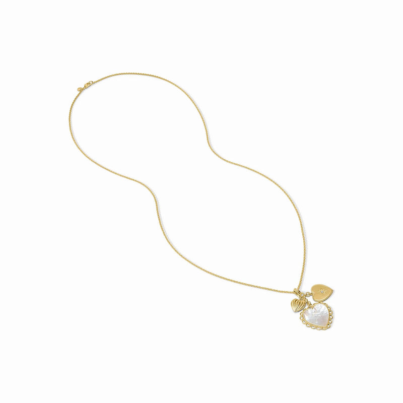 Heart trio charm pendant