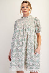 Printed Smock top Sage dress
