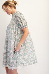 Printed Smock top Sage dress