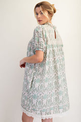 Printed Smock top Sage dress