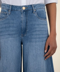 Blake- Crop wide leg-Medium wash