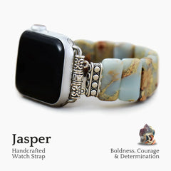 Earth jasper stretch watch band