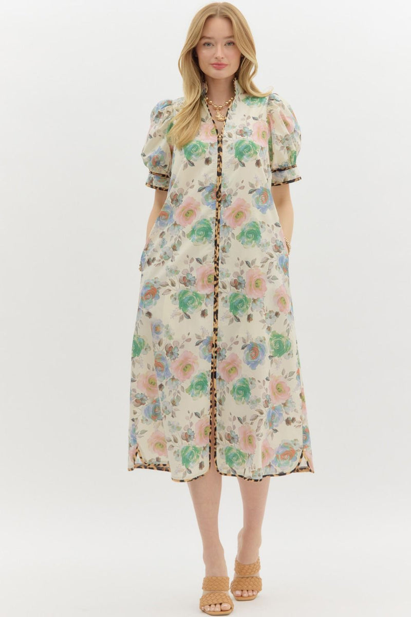 Floral/Leopard maxi dress