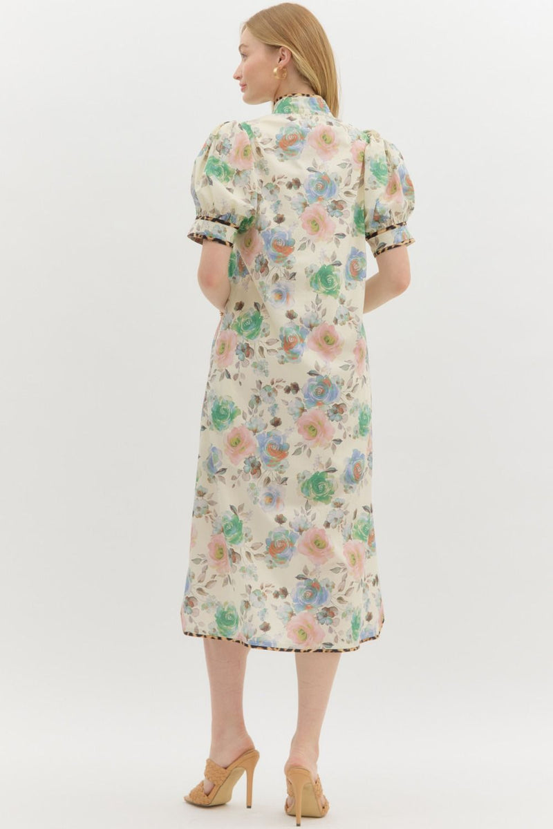 Floral/Leopard maxi dress