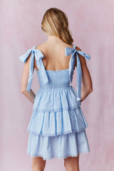 Shoulder tie with Lace trim Dress