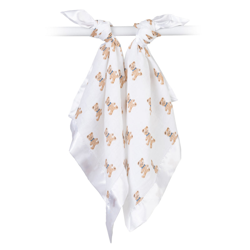 Lulijo- Cotton Vintage teddy Security Blankets- Set of 2