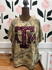 QOS Texas AM camo top