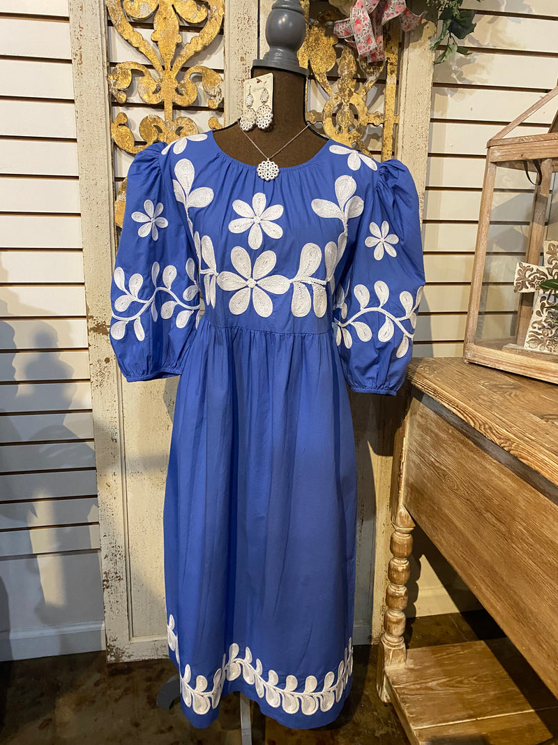 Cord Embroidered dress