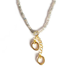 Gemstone Double clasp necklace