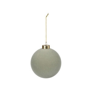 Flocked sage ornament