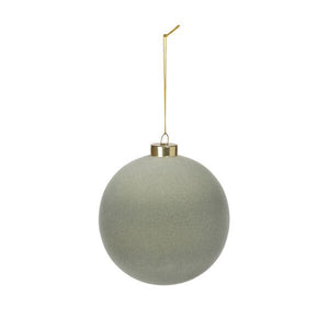 Flocked sage ornament