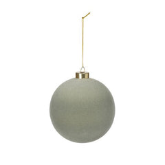 Flocked sage ornament