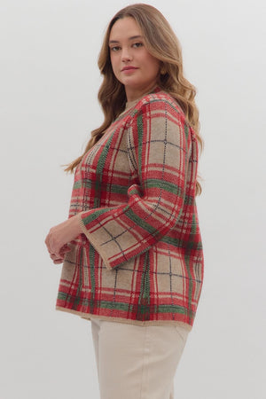 Taupe Paid winter top-Plus only