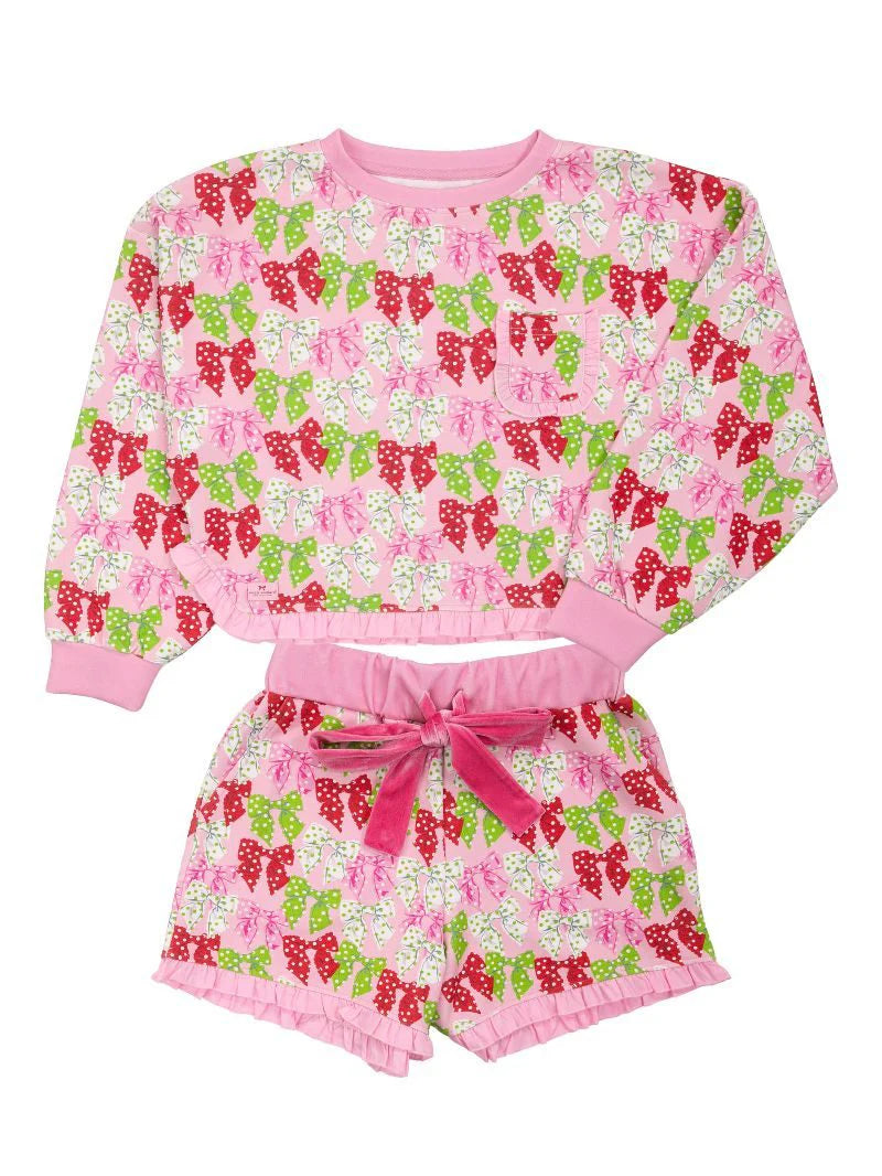 Ruffle pajamas with bows