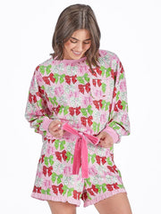 Ruffle pajamas with bows