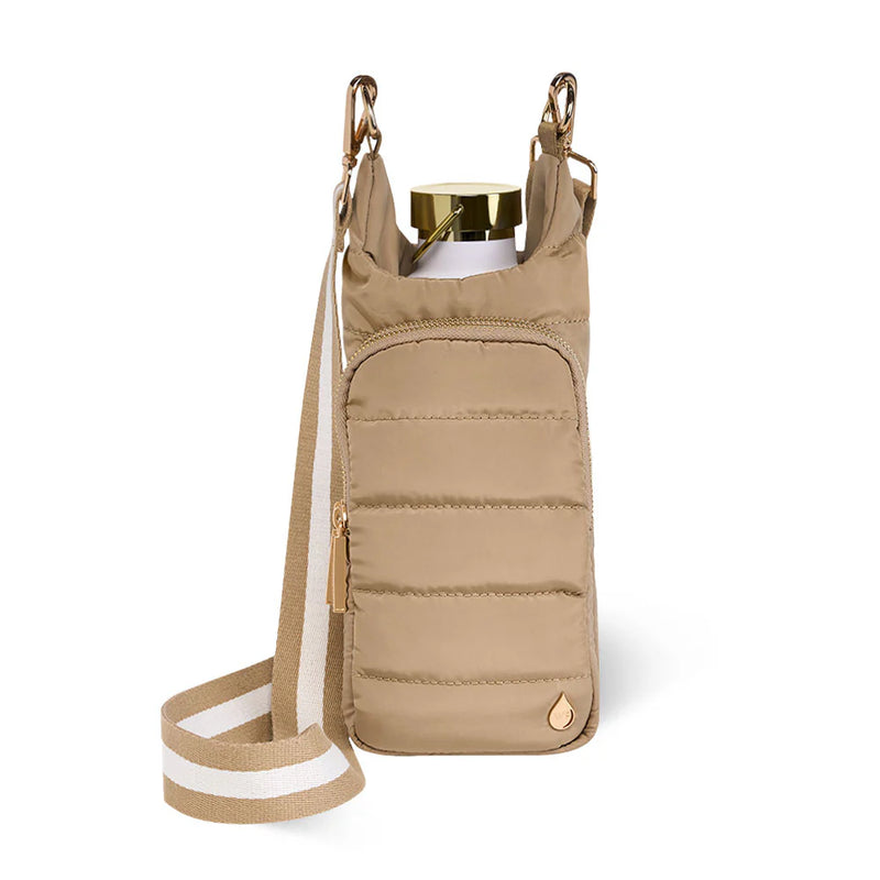 Khaki with stripped strap hydrobag