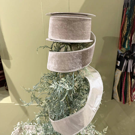 velvet platinum ribbon