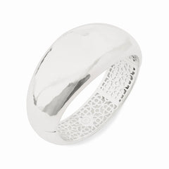 Catalina Statement hinged bangle-Silver