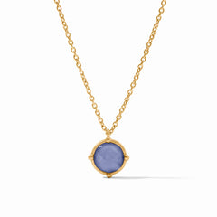 Honeybee solitaire necklace- Iridescent Tanzanite blue