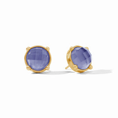 Honey stud- Iridescent tanzanite blue