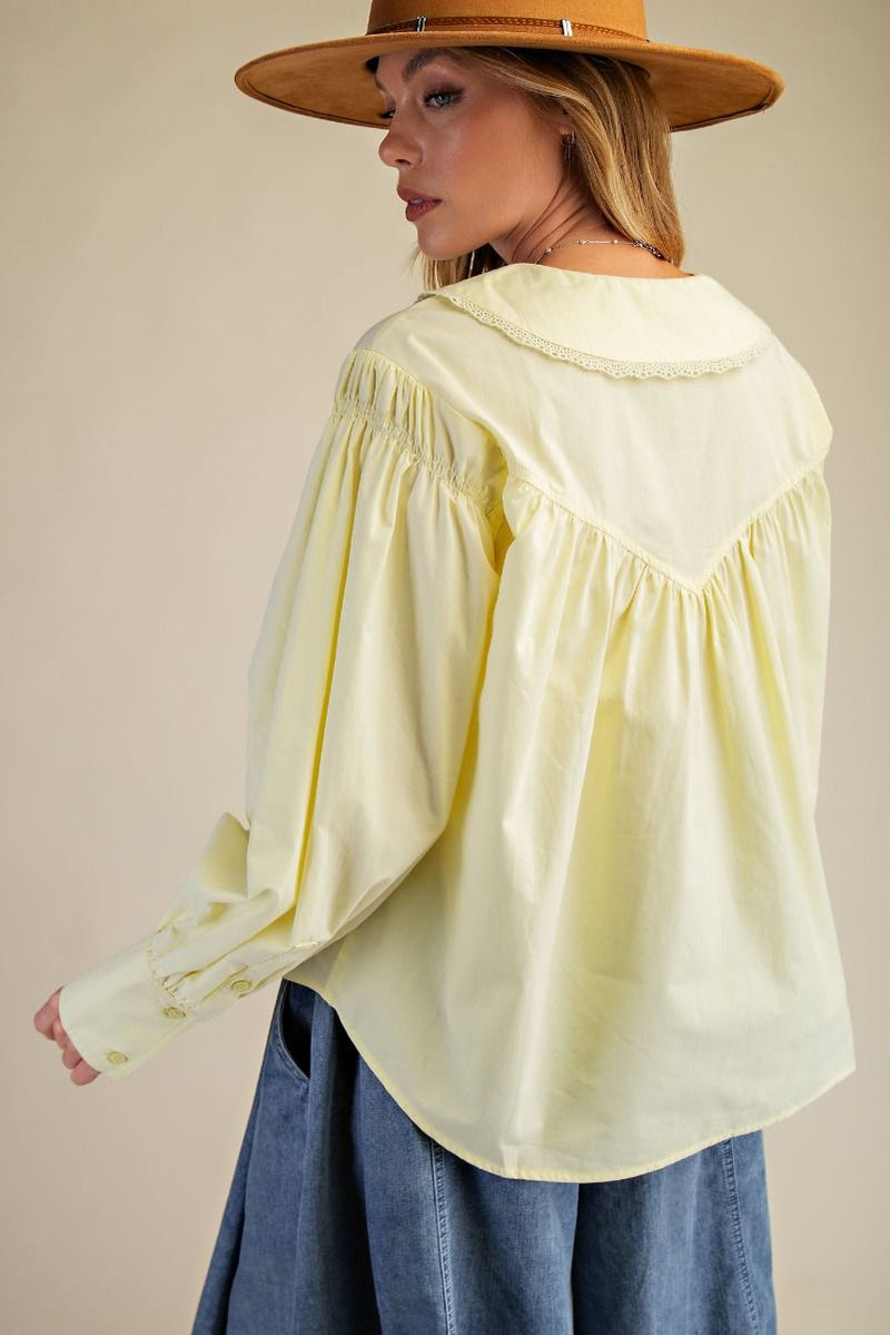 Poplin collar button down