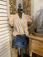 Over easy eyelet top