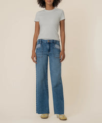 Maya High rise Detailed pocket Jeans