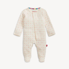 Magnetic me Heart and bow pointelle footie